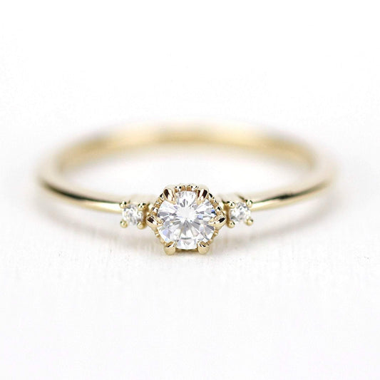Diamond ring | engagement ring white diamond R 252 | 0.3 Ct. - NOOI JEWELRY