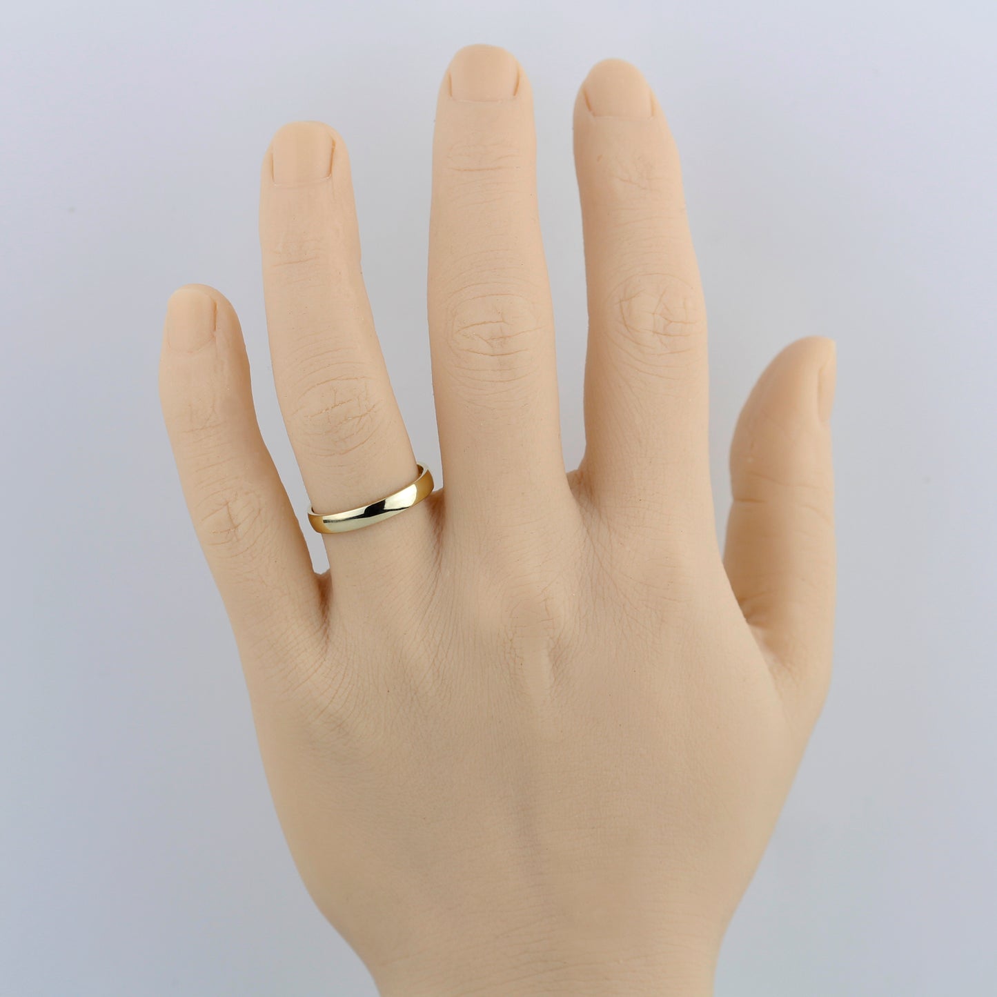 Alliance homme en or 18 carats, 3,5 mm, simple et confortable