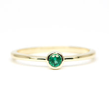 Load image into Gallery viewer, Emerald Ring Engagement Emerald Gold Ring Yellow, Emerald engagement Ring,Emerald Rings For Women, Emerald Ring Gold Stackable, emerald Ring - NOOI JEWELRY