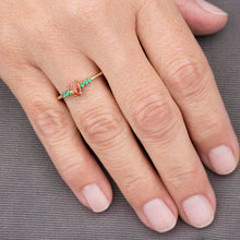 Load image into Gallery viewer, pear sapphire engagement ring, orange sapphire engagement ring - NOOI JEWELRY