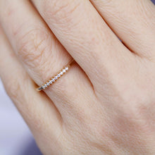 Load image into Gallery viewer, eternity ring, eternity ring diamonds, white diamond ring, half eternity white diamonds, white diamond eternity, wedding band diamonds - NOOI JEWELRY