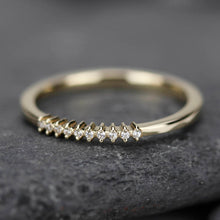 Load image into Gallery viewer, eternity ring, eternity ring diamonds, white diamond ring, half eternity white diamonds, white diamond eternity, wedding band diamonds - NOOI JEWELRY