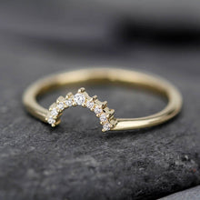 Load image into Gallery viewer, engagement ring, Diamond Wedding Band, Curved Wedding ring diamond | R188WB - NOOI JEWELRY