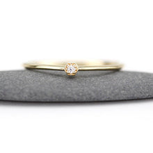 Load image into Gallery viewer, Engagement ring simple small diamond band | Hexagonal diamond ring engagement - NOOI JEWELRY