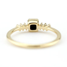 Load image into Gallery viewer, Engagement Ring, Dainty Engagement Ring, black diamond ring, Delicate Ring, classic ring, anniversary ring, minimalist ring, simple - NOOI JEWELRY