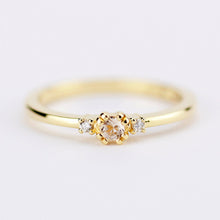 Load image into Gallery viewer, morganite  ring, diamond ring, simple engagement ring, minimalist engagement ring, engagement ring, dainty ring, morganite and diamond ring - NOOI JEWELRY
