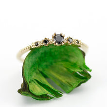 Load image into Gallery viewer, Engagement ring, Black diamond ring, anniversary ring, ring for her, classic ring diamond, mom ring, modern engagement ring - NOOI JEWELRY