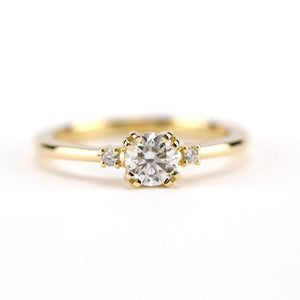 engagement ring diamond, simple classic engagement ring | R238WD - NOOI JEWELRY