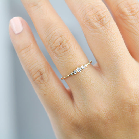 Small diamond wedding band simple | eternity wedding band diamond anniversaries - NOOI JEWELRY