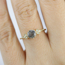 Load image into Gallery viewer, engagement ring unique and simple engagement ring, Labradorite engagement ring, delicate engagement ring, classic rings - NOOI JEWELRY