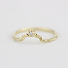 Load image into Gallery viewer, Diamond wedding band for women, alternative wedding band unique | R310WD - NOOI JEWELRY