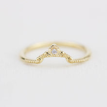 Load image into Gallery viewer, Diamond wedding band for women, alternative wedding band unique | R310WD - NOOI JEWELRY