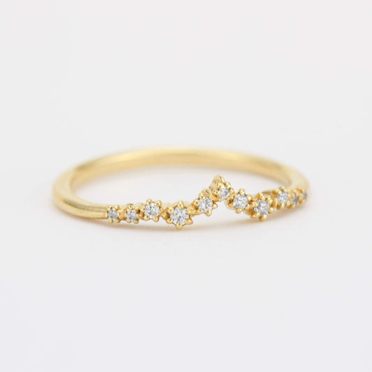 Diamond wedding band, diamond ring for her | R231WD - NOOI JEWELRY