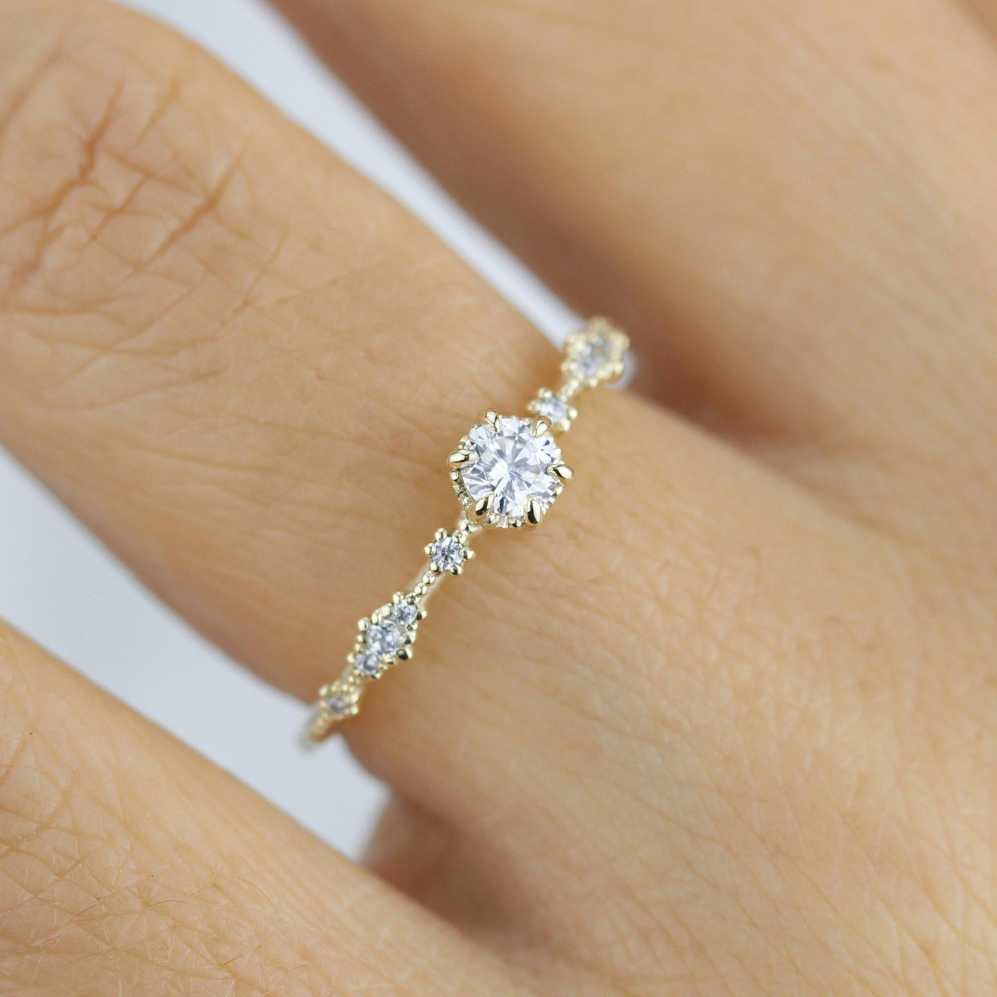 Diamond wedding ring simple Outlet