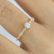 Load image into Gallery viewer, Simple diamond engagement ring, Lace diamond engagement ring | R323WD - NOOI JEWELRY