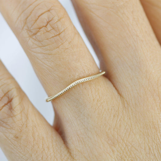 Simple wedding band, alternative wedding band for women, filigree wedding band, lace wedding band | R325 - NOOI JEWELRY