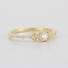 Load image into Gallery viewer, simple engagement ring, engagement ring gold diamond, delicate engagement ring, dainty engagement ring | 0.25ct. R336WD - NOOI JEWELRY