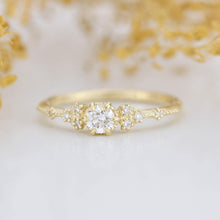 Load image into Gallery viewer, simple engagement ring, engagement ring gold diamond, delicate engagement ring, dainty engagement ring | 0.25ct. R336WD - NOOI JEWELRY