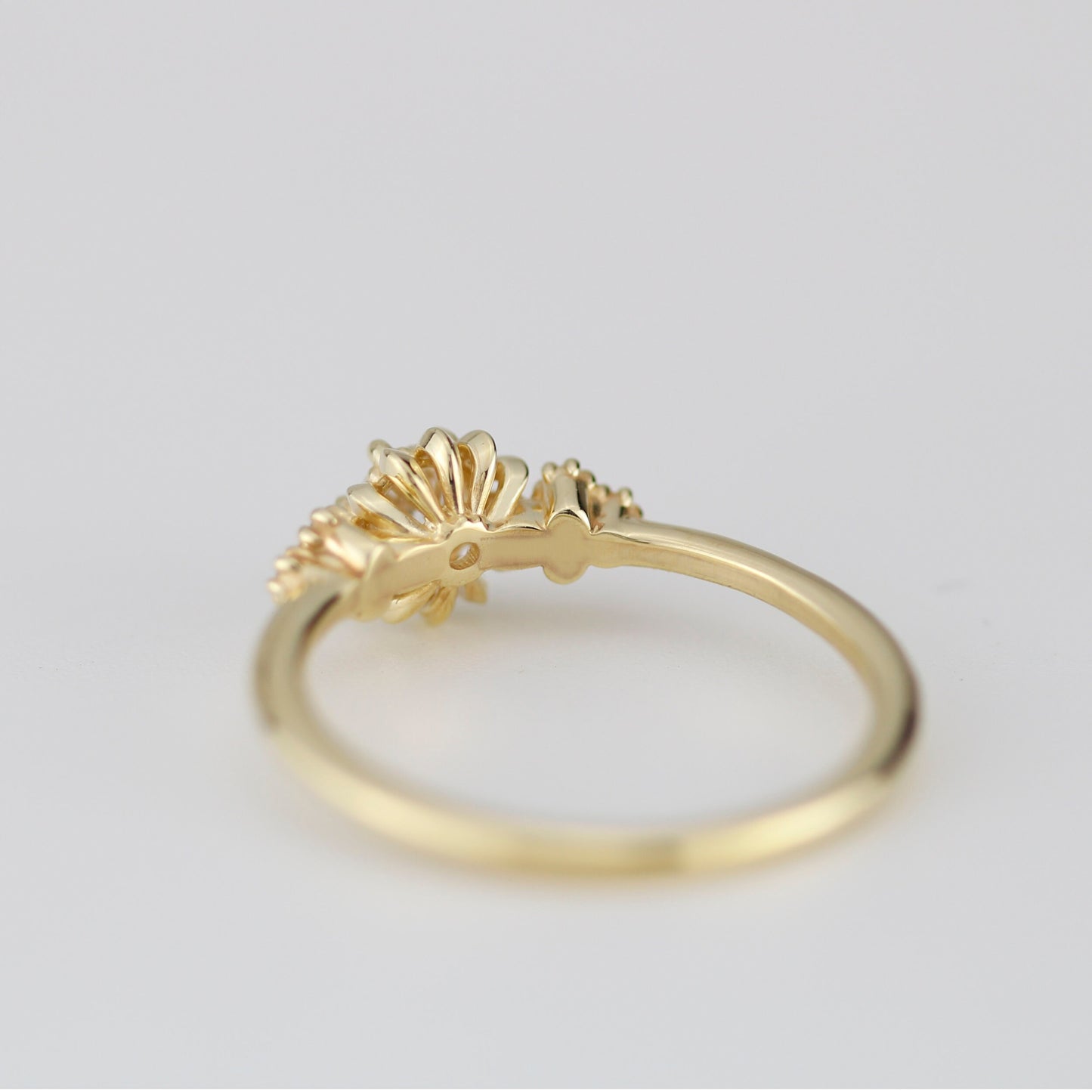 Sunflower ring diamond, seven stone engagement ring, vintage inspired engagement ring, classic ring diamond | R 258 sunflower7