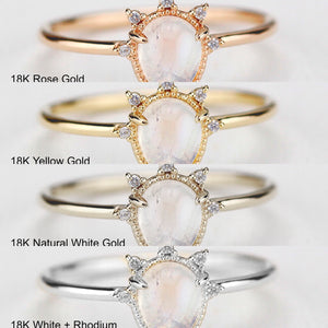 teardrop engagement ring moonstone | R258MOO