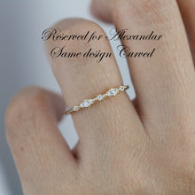 Load image into Gallery viewer, Reserved for Alexandar Custom Curved Wedding band | Curved - same design as  R 357WD