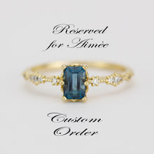 Load image into Gallery viewer, Reserved for Aimèe end of payment - Unique engagement ring London blue topaz 6x4 | R326LBT
