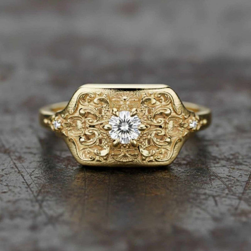 Vintage scrollwork signet, from the men’s collection