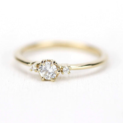 Diamond ring | engagement ring white diamond R 252 | 0.3 Ct. - NOOI JEWELRY