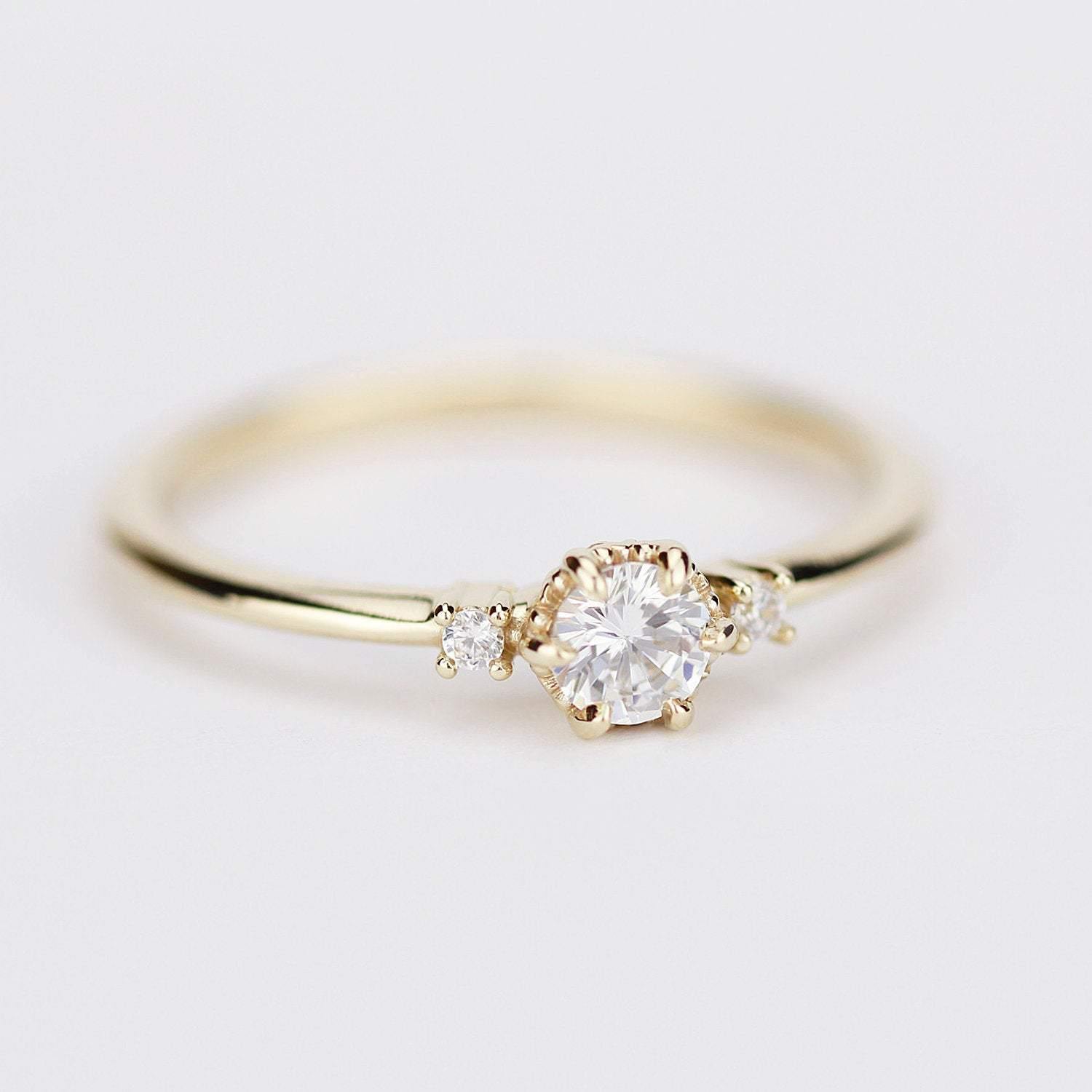 Diamond ring | engagement ring white diamond R 252 | 0.3 Ct. - NOOI JEWELRY