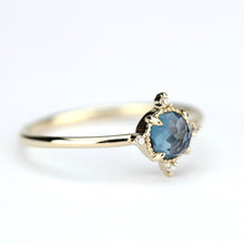 Load image into Gallery viewer, simple engagement ring, Engagement ring, blue topaz engagement ring, London Blue topaz ring, topaz ring, cluster ring, engagement diamond