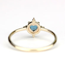 Load image into Gallery viewer, simple engagement ring, Engagement ring, blue topaz engagement ring, London Blue topaz ring, topaz ring, cluster ring, engagement diamond