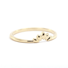 Load image into Gallery viewer, unique wedding Band, alternative Wedding Band, Curved Wedding Band 18K Gold, Crown Wedding Ring, gold wedding ring, Lotus Wedding Band