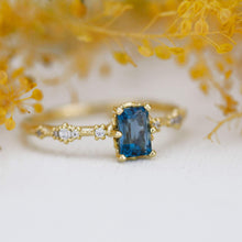 Load image into Gallery viewer, Unique engagement ring London blue topaz 6x4 | R326LBT - NOOI JEWELRY