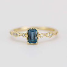 Load image into Gallery viewer, Unique engagement ring London blue topaz 6x4 | R326LBT - NOOI JEWELRY
