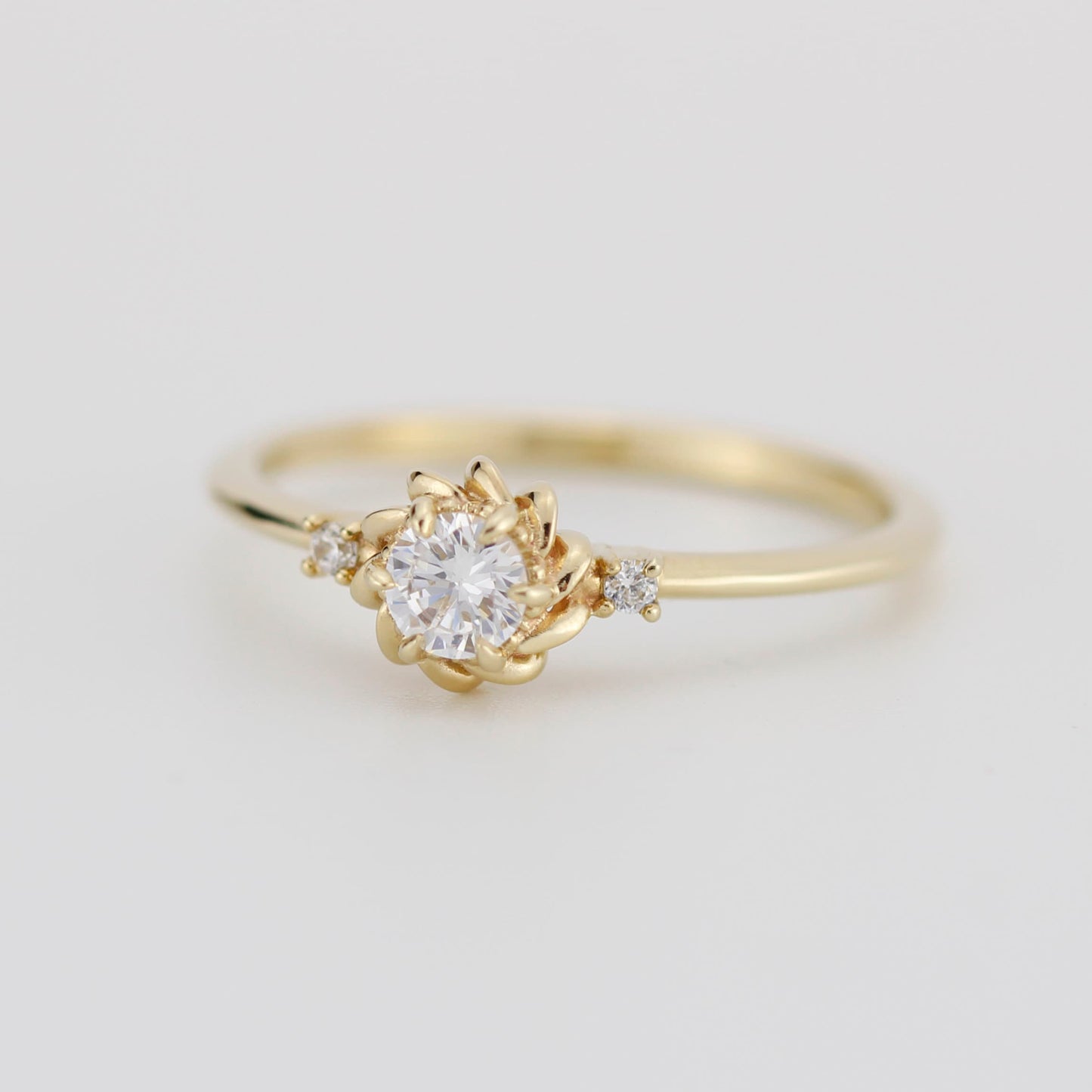 Simple diamond ring, engagement ring diamonds |R354WD