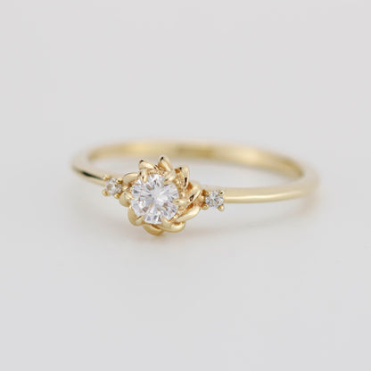 Simple diamond ring, engagement ring diamonds |R354WD