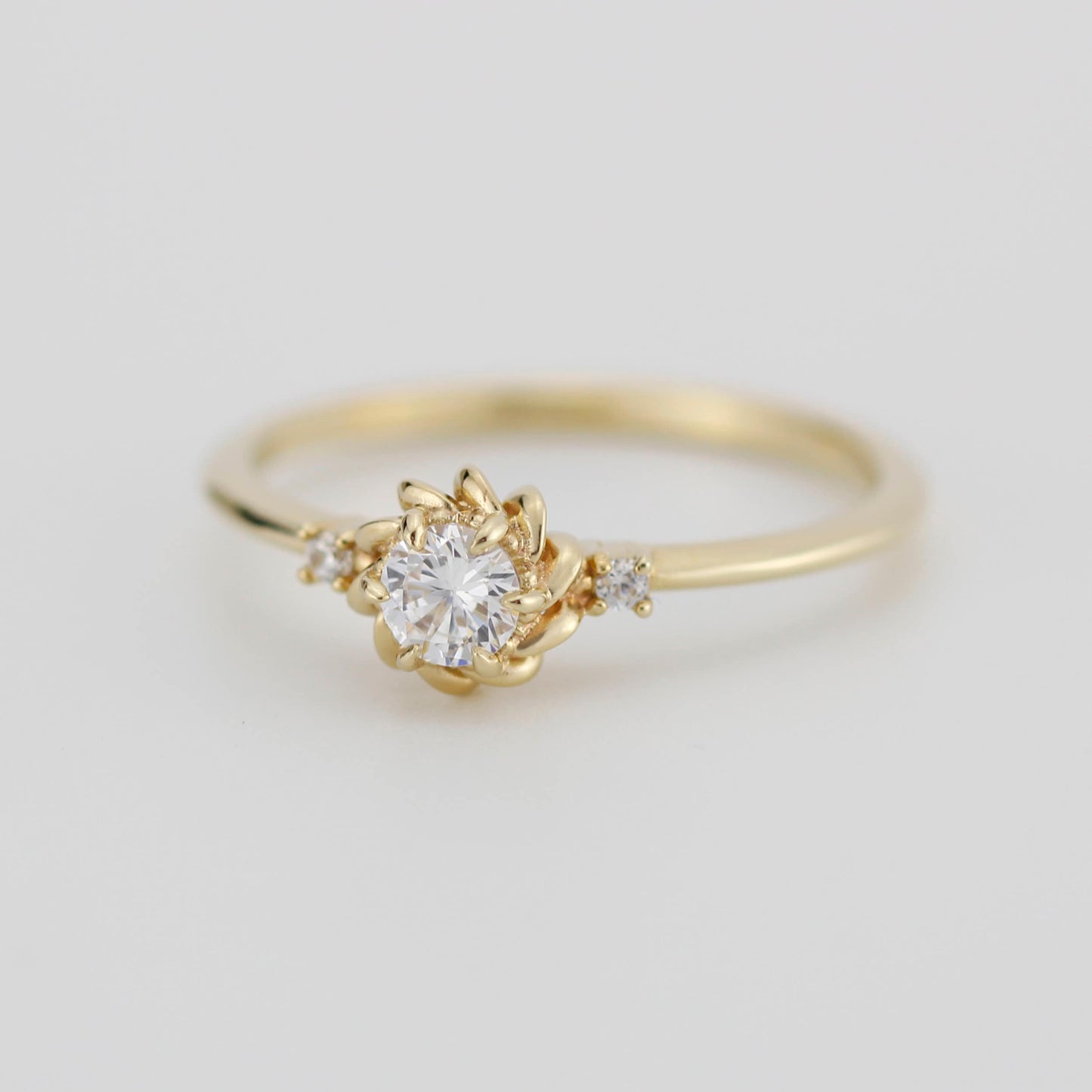 Simple diamond ring, engagement ring diamonds |R354WD