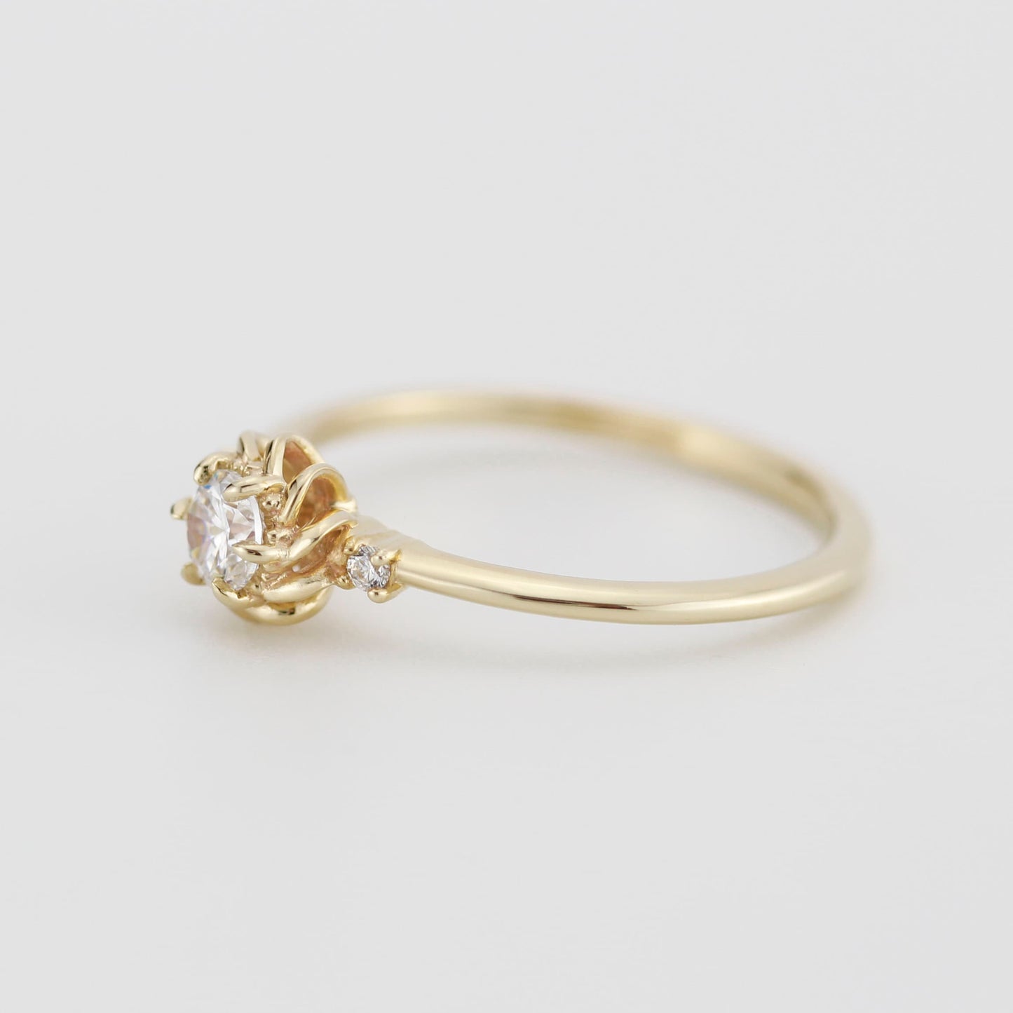 Simple diamond ring, engagement ring diamonds |R354WD