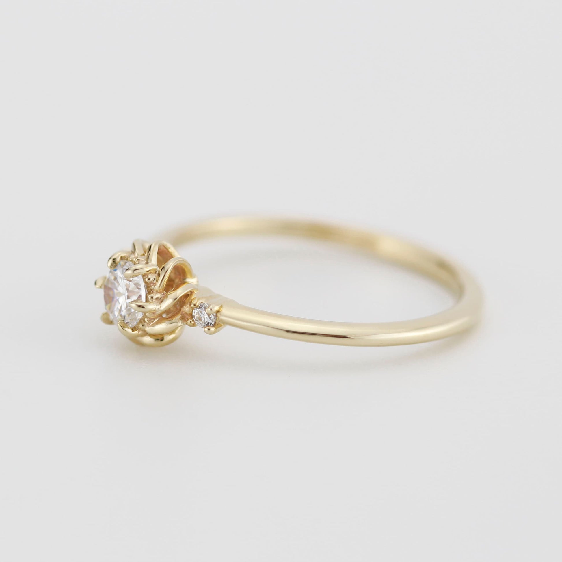 Simple diamond ring, engagement ring diamonds |R354WD