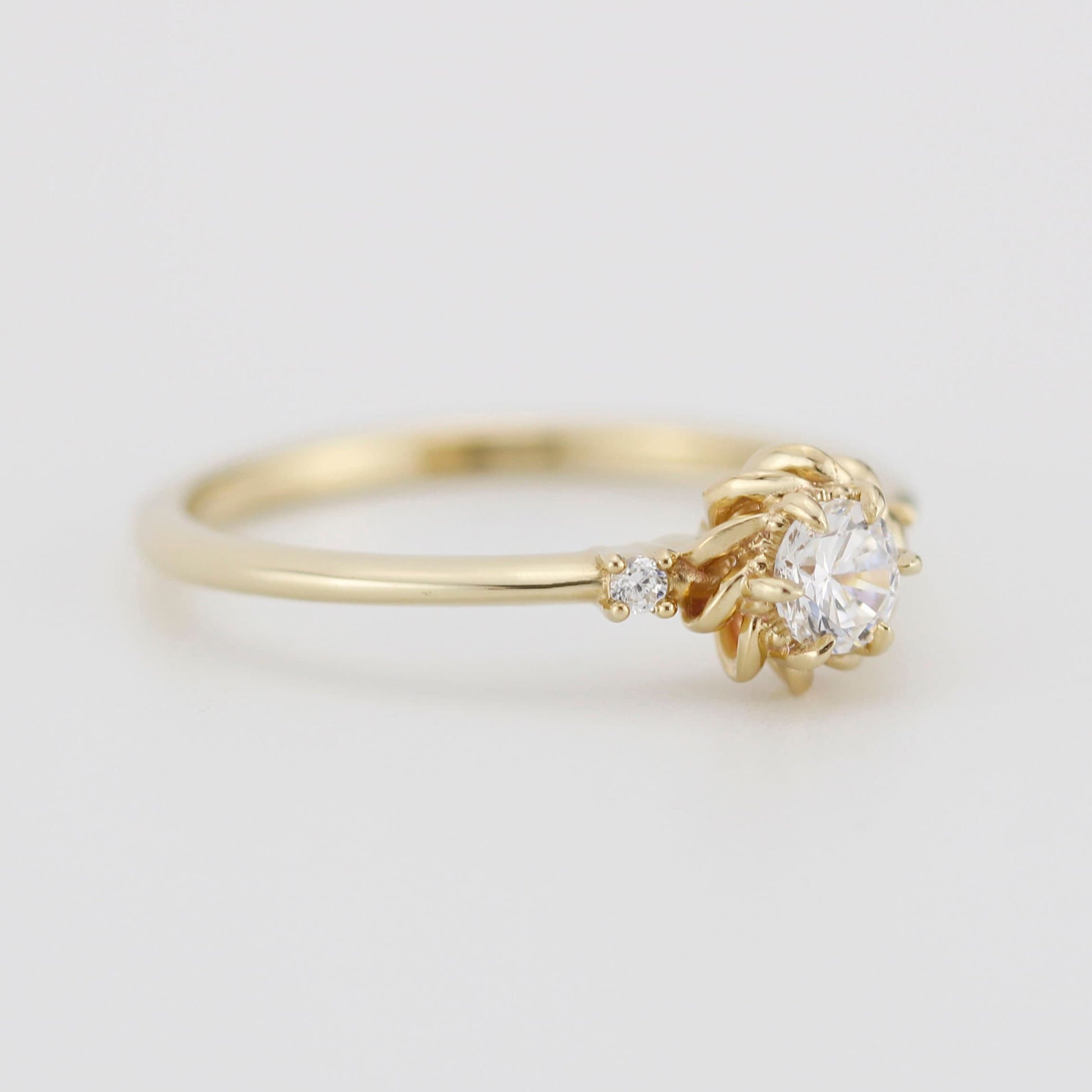 Simple diamond ring, engagement ring diamonds |R354WD