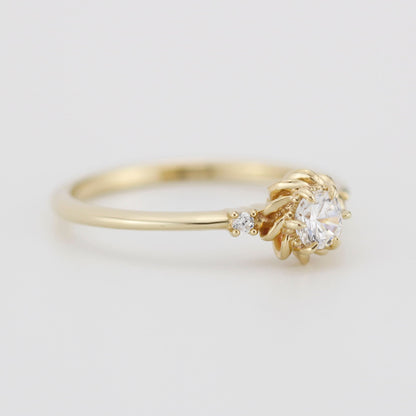 Simple diamond ring, engagement ring diamonds |R354WD