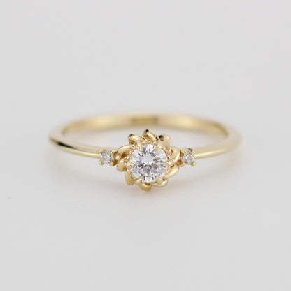 Simple diamond ring, engagement ring diamonds |R354WD