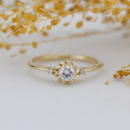 Simple diamond ring, engagement ring diamonds |R354WD