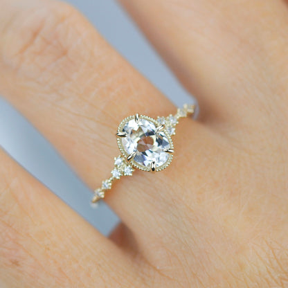 Oval moissanite engagement ring, moissanite yellow gold ring, moissanite gold ring, 1.5 carat moissanite ring