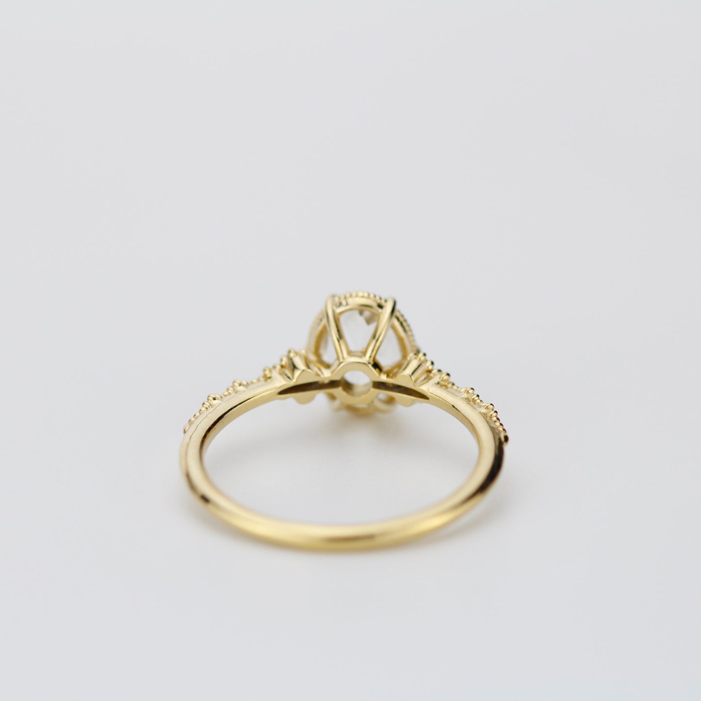 Oval moissanite engagement ring, moissanite yellow gold ring, moissanite gold ring, 1.5 carat moissanite ring