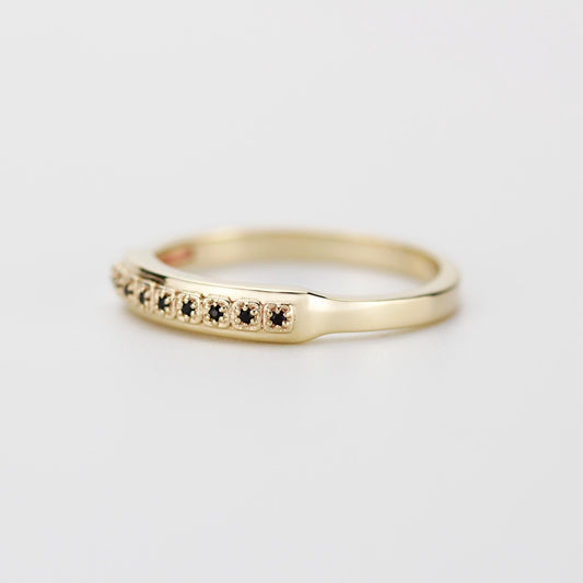 Unique 18K Solid Gold Mens Eternity Ring with Diamond, Handcrafted in Italy