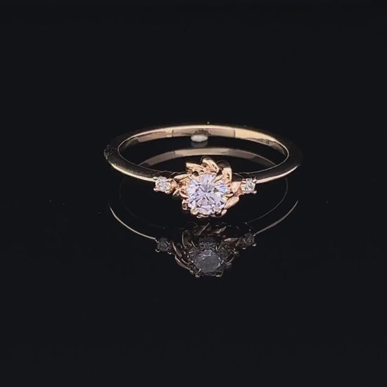 Simple diamond ring, engagement ring diamonds |R354WD