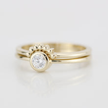 Load image into Gallery viewer, Diamond ring, Engagement Ring, Curved Ring, Gold Ring, Promise Ring, Wedding Band, wedding Set, Solitaire, Stackable Rings R152W R 158W - NOOI JEWELRY