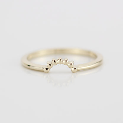Diamond ring, Engagement Ring, Curved Ring, Gold Ring, Promise Ring, Wedding Band, wedding Set, Solitaire, Stackable Rings R152W R 158W - NOOI JEWELRY