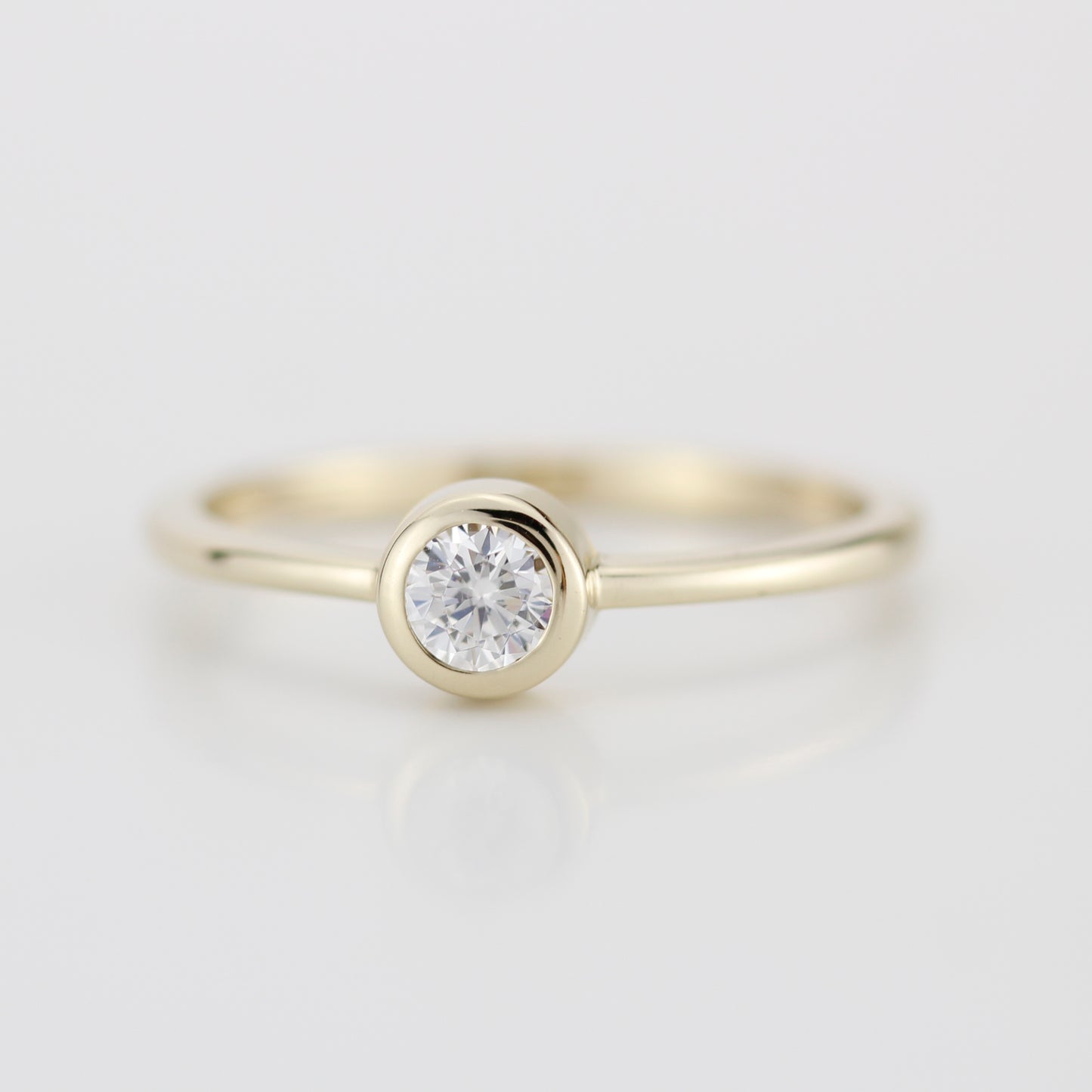 Diamond ring, Engagement Ring, Curved Ring, Gold Ring, Promise Ring, Wedding Band, wedding Set, Solitaire, Stackable Rings R152W R 158W - NOOI JEWELRY